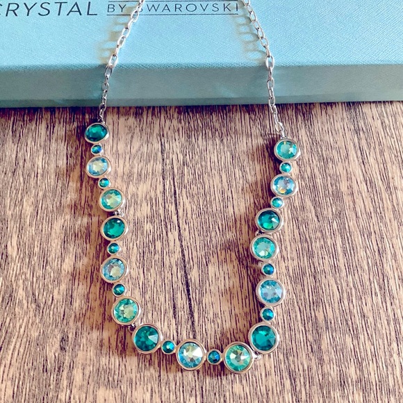 ✨BNIB Touchstone Crystal by Swarovski, GLEAMING BLUE NECKLACE (35% of MSRP) - Picture 5 of 8